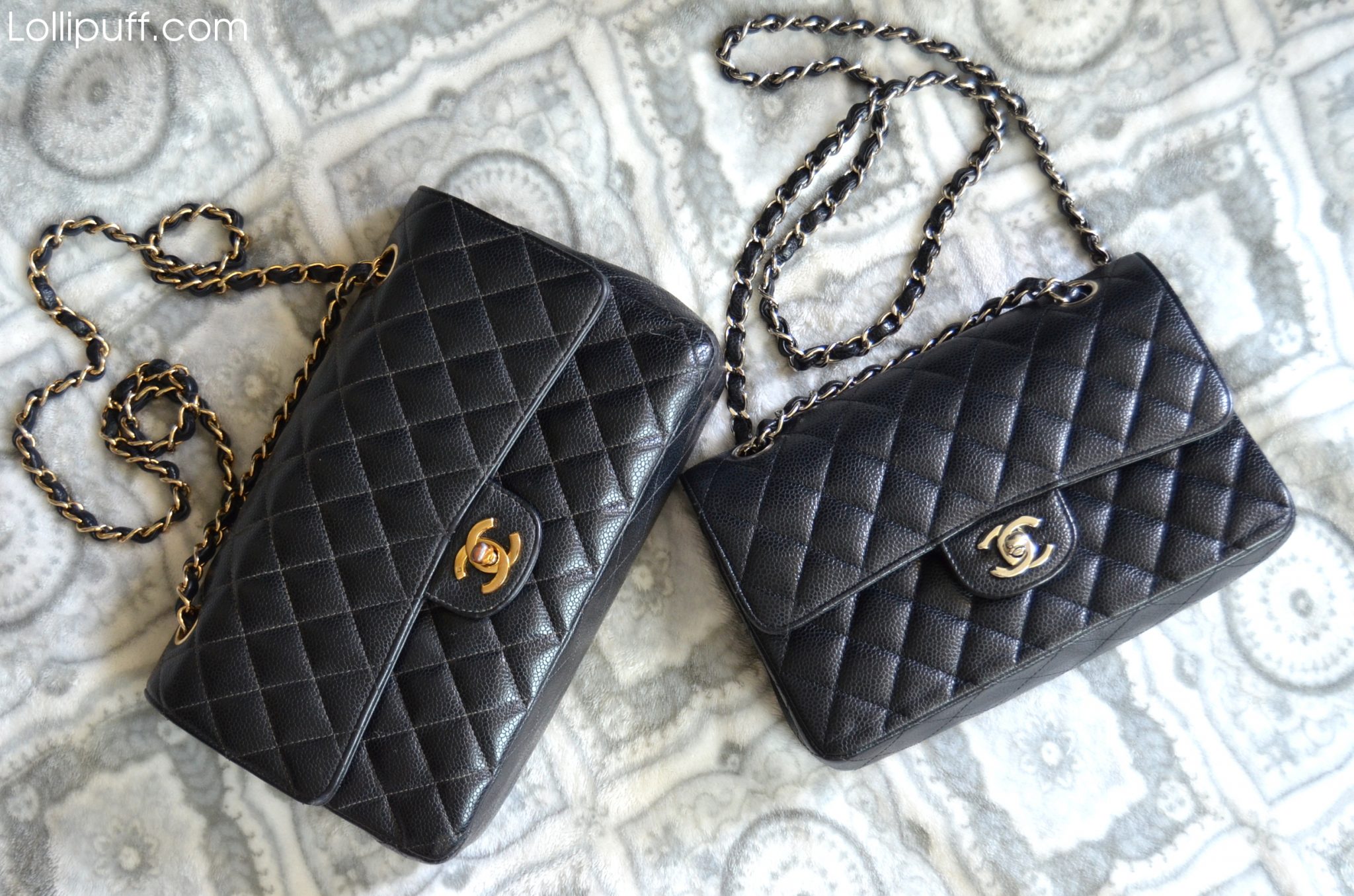 Chanel Classic Double Flap Small vs Medium & Gold vs Silver Lollipuff