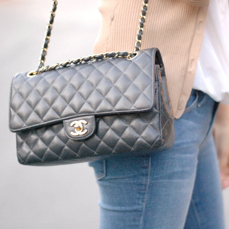 authentic chanel double flap bag